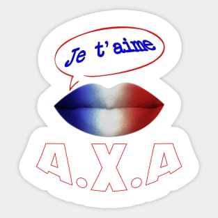 FRENCH KISS JE TAIME AXA Sticker